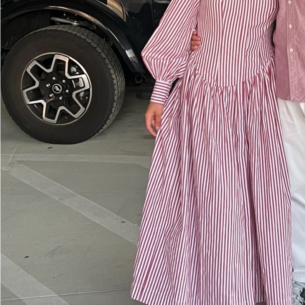 ASOS Red and White Striped Dress